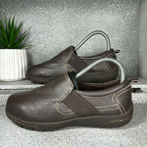 Thom McAn Leather Mules Slip On Shoes Size 7W wide - Picture 1 of 8